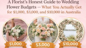  A Florist’s Honest Guide to Wedding Flower Budgets — What You Actually Get for $1,000, $3,000, and $10,000 in Australia