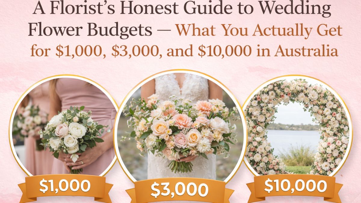  A Florist's Honest Guide to Wedding Flower Budgets — What You Actually Get for $1,000, $3,000, and $10,000 in Australia