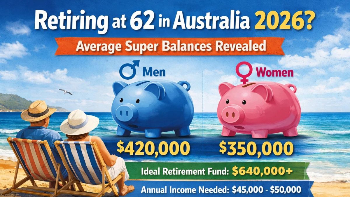 Retiring at 62 in Australia 2026? Average Super Balances Revealed