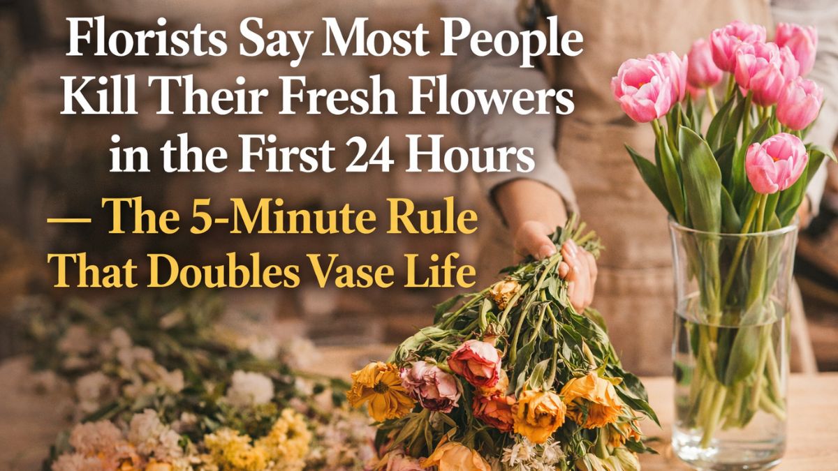 Florists Say Most People Kill Their Fresh Flowers in the First 24 Hours — The 5-Minute Rule That Doubles Vase Life