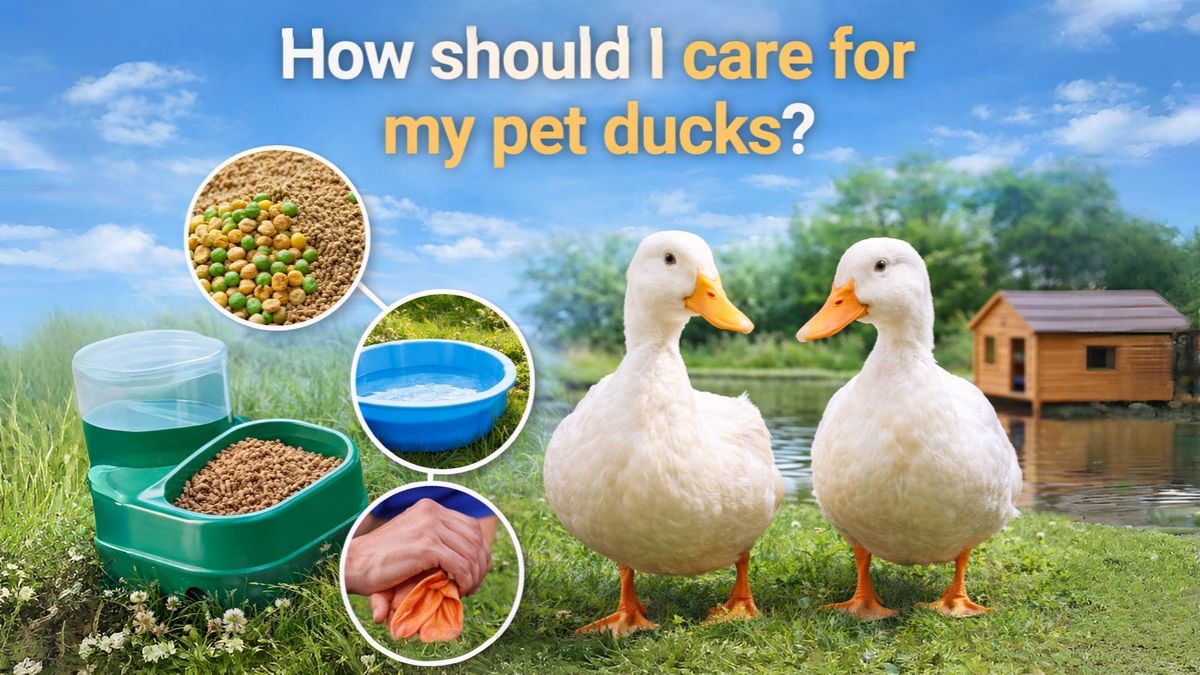 How should I care for my pet ducks?